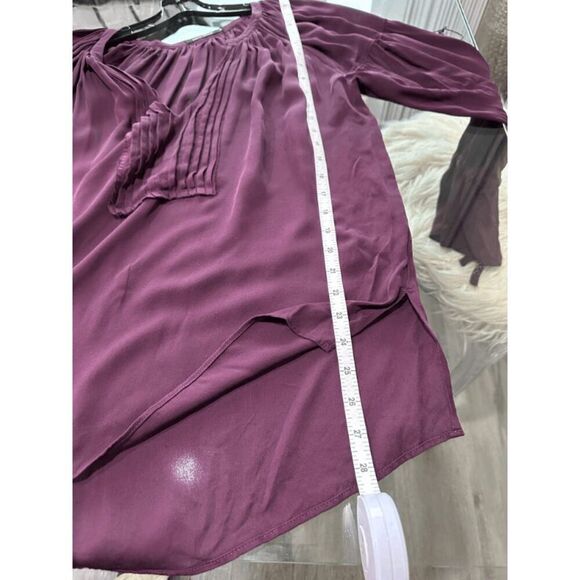 Calvin Rucker Violet Silk Pleated Tenderness Top Size M - Picture 13 of 13